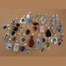 Lapis Lazuli Mixed 20 Piece Wholesale Lots 925 Sterling Silver Plated Pendants