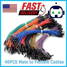 A3 40pcs 20cm Male To Female Dupont Wire Jumper Cable For Breadboard