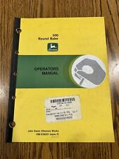 John Deere 500 Round Baler Operators Owners Manual Ome58251