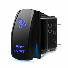 Mictuning 5 Pin Laser Rocker Switch Led Rock Light Button Utv Truck 12v 20a Blue