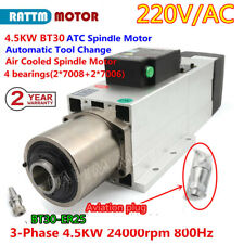 4.5kw Bt30 Automatic Tool Changer Atc Spindle Motor Air Cooling 24000rpm 220v