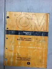 Jd John Deere 410c And 510c Backhoe Loader Operators Manual Omt133585. 1990