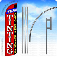 Window Tinting - Windless Swooper Flag 15 Kit Feather Banner Sign - Rz