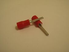 250pc Pack Insulated Terminal Pin Crimp Connector Red 22-18 Awg