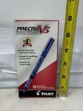 New Sealed Pilot Precise V5 35335 Blue Ink 0.5mm Extra Fine Ball Pen Box Of 12