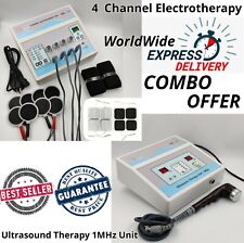 Combo Ultrasound Therapy 1mhz Machine Electrotherapy 4 Channel Pain Relief Unit
