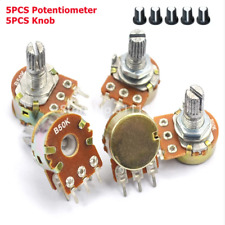 10pcs 500k Ohm Linear Taper Rotary Potentiometer Resistor