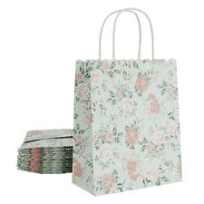 24 Pack Medium Floral Paper Gift Bags With Handle For Birthday Party 10x8x4 In