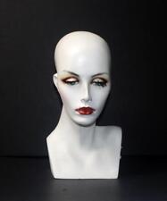 Female Mannequin Head Bust Used Fiberglass 16 Wig Salon Hat Display