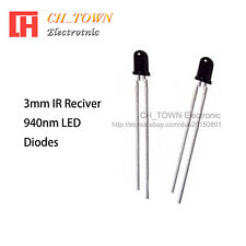 100pcs 3mm Ir Receiver Led Diodes Water Clear Infrared Receiving 940nm Lamp Usa