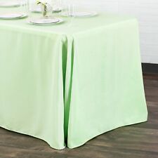 Mint 90 X 132 Rectangular Seamless Tablecloth Wedding Restaurant Banquet Party