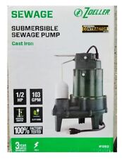 Brand New Zoeller 1263 Submersible Sewage Pump 12hp 103gpm Cast Iron 