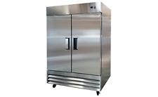 55 W 47 Cu. Ft. Two Door Commercial Reach-in Refrigerator Stainless Steel