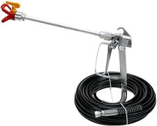 Airless Spray Gun 50ft Hose Kit With 12 Extension Pole 3600psi 517 Tip