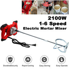 Usa 2100w Drywall Mortar Mixer Cement Render Paint Tile Concrete Plaster Rotary