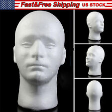 Us Male Foam Mannequin Head Model For Showcase Display Glasses Hat Wig Scarves