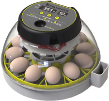 12 Egg Incubator With Humidity Display Automatic Egg Turner For Hatching Chicken