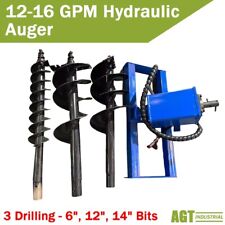 Skid Steer Hydraulic Auger Attachment Post Hole Digger 61214 Heavy Duty
