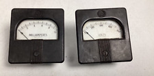 Two Vintage Rca Milliamperes 0 - 10 Volts 0 - 800v Panel Meters