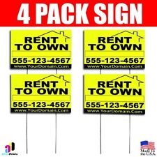 4x Rent To Own Signs Your Phone Number And Website Real Estate Marketing