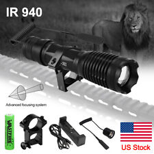 940nm Infrared Led Flashlight Gun Scope Zoomable Ir Radiation Night Vision Torch