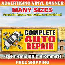 Complete Auto Repair Advertising Banner Vinyl Mesh Sign Car Service Shop Garage