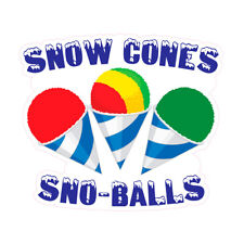Food Truck Decals Snow Cones Sno Balls Retail Concession Concession Sign Blue