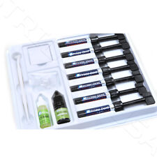 Prime-dent Light Cure Hybrid Dental Resin Composite 7 Syringe Kit Made In Usa