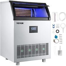 Vevor 265lbs Commercial Ice Maker Built-in Ice Cube Machine 55lbs Bin Storage