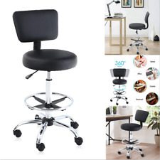 Office Chair Adjustable Swivel Drafting Rolling Stool Salon Back Support Foot