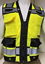Fx High Visibility Surveyor Two Tones Safety Vest Mesh Front Back