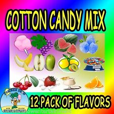 12 Pack Cotton Candy Mix W Sugar Flavoring Flossine Flavored Floss Concession