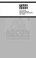Case 1370 Tractor Operators Manual Sn 8712001 Above