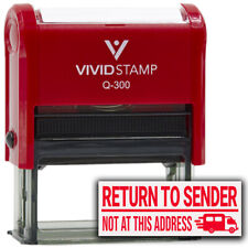 Return To Sender Not At This Address Mail Van Self Inking Rubber Stamp