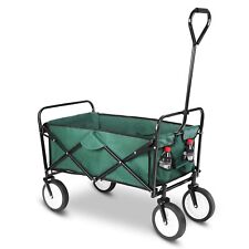 Beach Wagon Collapsible Utility Wagon Cart Folding Garden Grocery Cart 150 Lbs