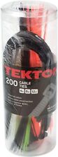 Tekton Cable Zip Ties Two Hundred 200 Piece Assorted Lengths