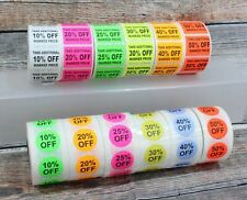 Percent Off Adhesive Sale Markdown Labels Off Stickers 500 Labelroll 10 To 50