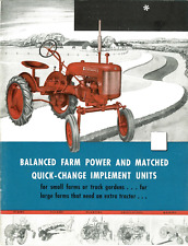 Ih Farmall Cub Brochure 40 Pages Implements Plows Planters Cultivators Etc