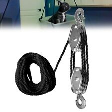 Block And Tackle 1t Breaking Strength Heavy Duty Pulley 50 Ft 38 Rope Pulley