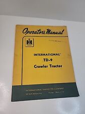 International Harvester Td-9 Crawler Tractor Operators Manual Td9 Ih