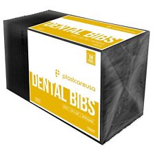 50 Black Disposable Dental Bibs Tattoo Tray Nail Chair Bed Paper Covers