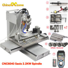 Hy6040 5axis Cnc Engraving Router Mach3 Usb Metal Aluminum Milling Machine 2.2kw
