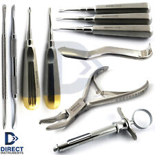 10pcs Basic Dental Extraction Kit Tooth Forceps Root Elevators Periosteal Molt-9