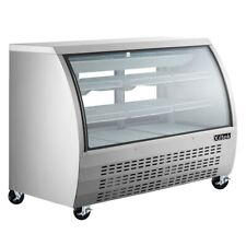 New Deli Case 65 Show Curved Glass Refrigerator Display Case Bakery Pastry Meat