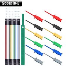 Mini Grabber Smd Ic Test Hook Clips 12pcs With Silicone Jumper Wires Test Leads