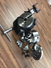 4 Tilting Rotary Table W. 4 3 Jaw Chuck Centering Adapter Tsk-100in 0403rt
