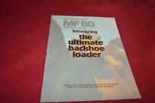 Massey Ferguson 60 Backhoe Loader Dealers Brochure Tbpa