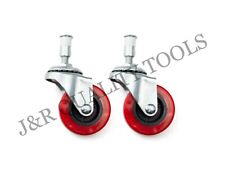 2 Pieces 2 Replacement Caster Wheel For Creeper Swivel Chrome Plated Mechanic