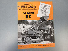 Oliver Hg Crawler Ware Loader Sales Brochure 4 Page