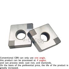 6pc Cnmg120408 Cbn-4 Insert Boron Nitride Diamond Inserts Cnc Lathe Cutting Tool